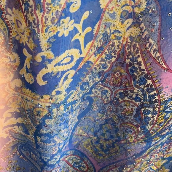 Sparkling Blues Blouse SIZE XL EUC - Picture 7 of 8